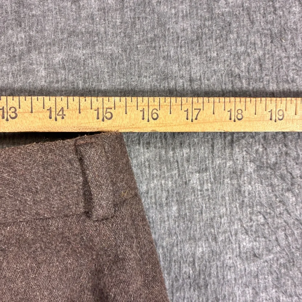 Vintage Wool Pleated Wide Leg Flowing Dress Pants Mens 34x30 Brown 70s Talon Zip
